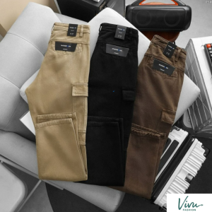 Quần Cargo Kaki Nam ICONDENIM Washed