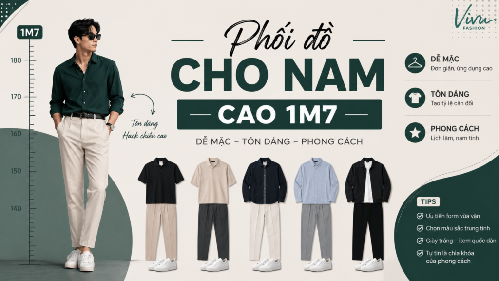 Phối đồ nam cao 1m 7