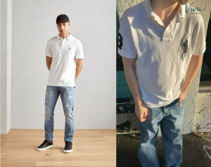 Kết hợp áo polo trắng với quần jeans tạo diện mạo năng động mà vẫn giữ được sự thanh lịch